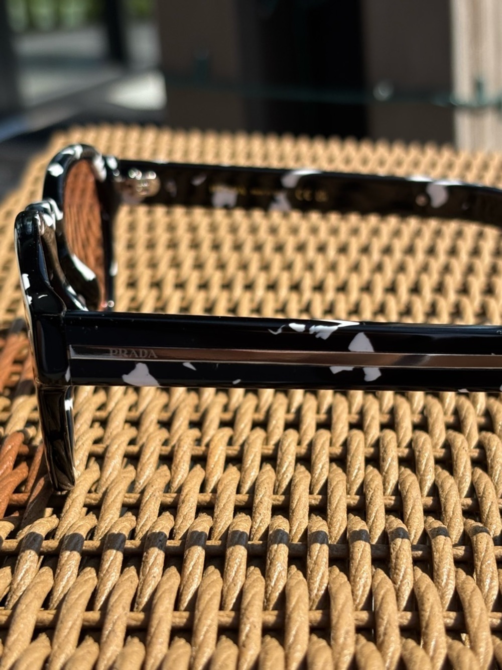 NEW Prada SPR A16S Sunglasses Black Phantos Made in Italy Iconic metal plaque - Picture 3 of 14